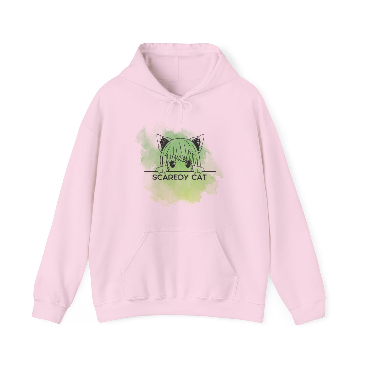 Anime Scaredy Cat Unisex Heavy Blend™ Hooded Sweatshirt