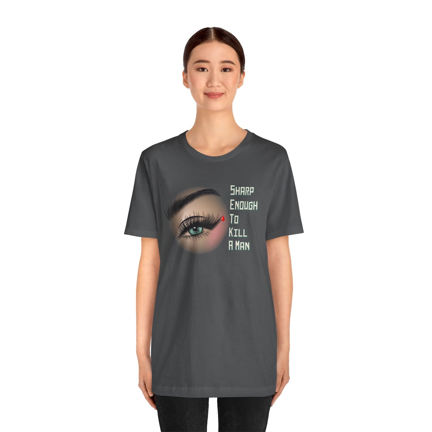 Sharp Enough (green eye) Unisex Jersey Short Sleeve Tee