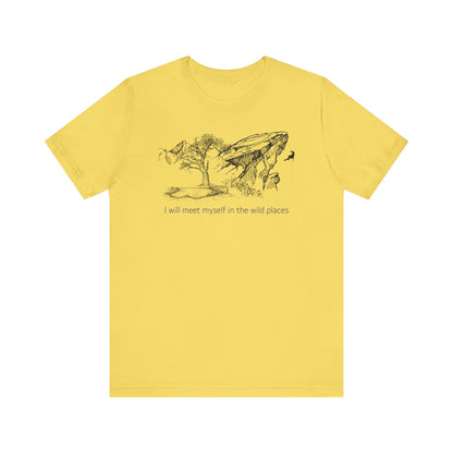 I will meet myself in the wild places - Climber Unisex Jersey Short Sleeve Tee