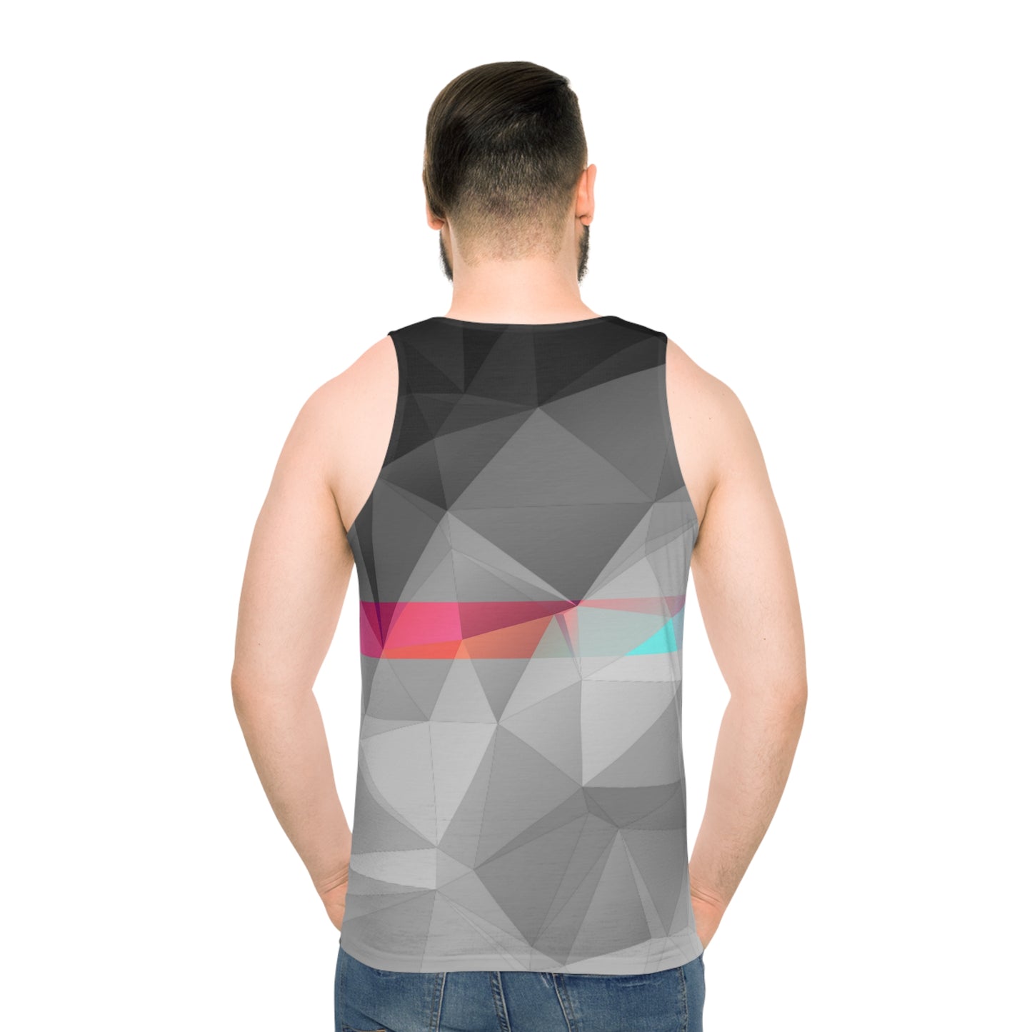 Polygon Contrast Unisex Tank Top (AOP)