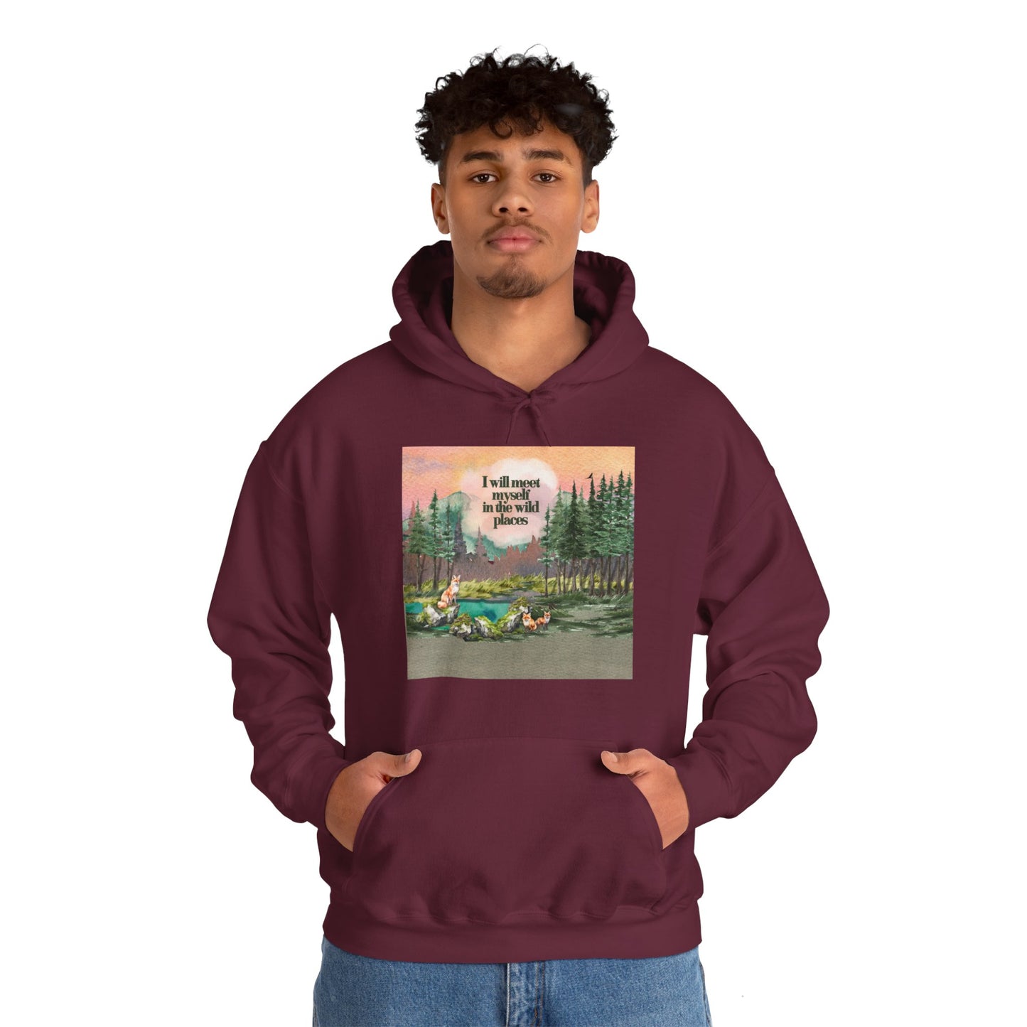 I Will Meet Myself in the Wild Places - Color Unisex Heavy Blend™ Hooded Sweatshirt