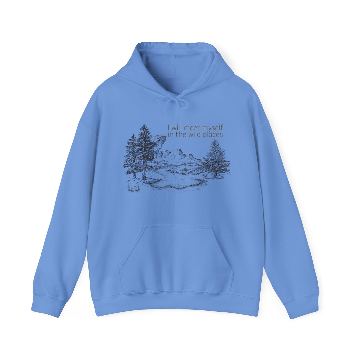 I Will Meet Myself In The Wild Places - Minimalist Unisex Heavy Blend™ Hooded Sweatshirt