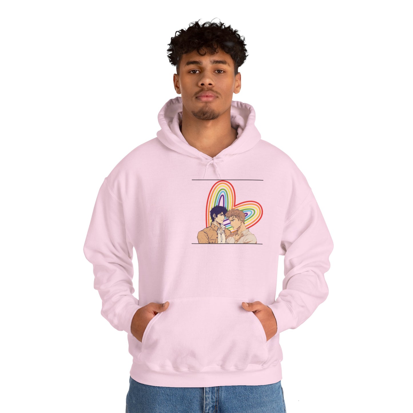 Anime Boy Love Pride Unisex Heavy Blend™ Hooded Sweatshirt