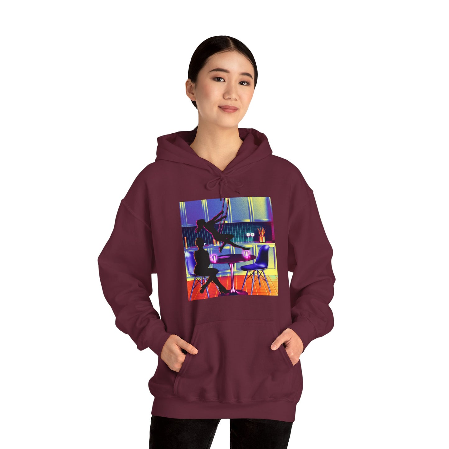 Sythwave A Coffee & A Swing Unisex Heavy Blend™ Hooded Sweatshirt