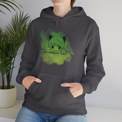 Anime Scaredy Cat Unisex Heavy Blend™ Hooded Sweatshirt