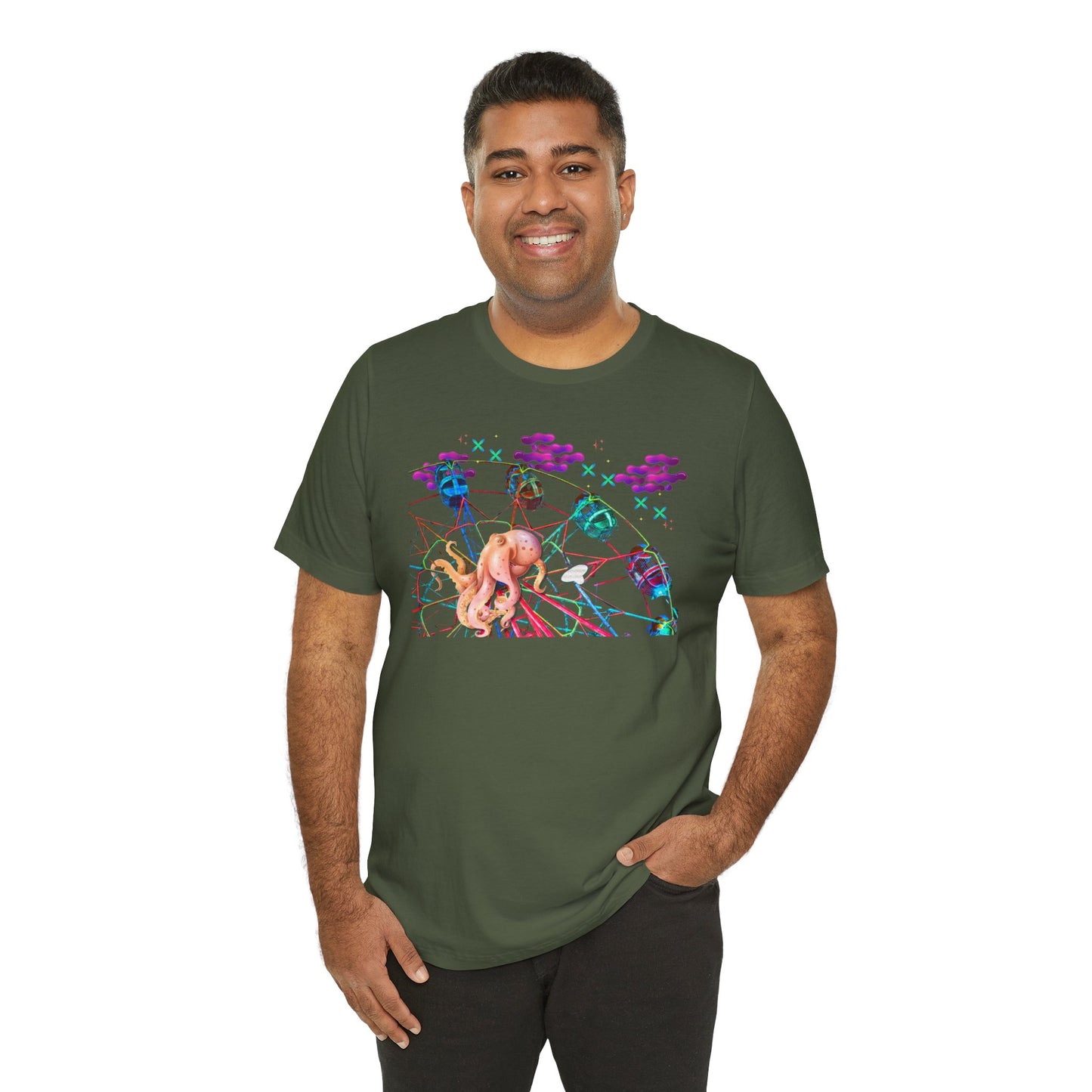 Octopi Ferris Wheel Unisex Jersey Short Sleeve Tee