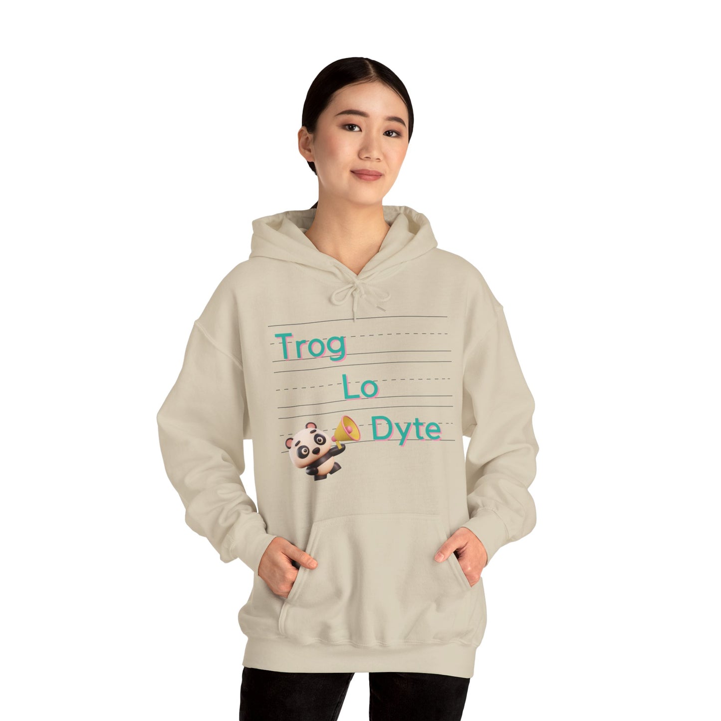 Just sound it out - TROG LO DYTE Unisex Heavy Blend™ Hooded Sweatshirt