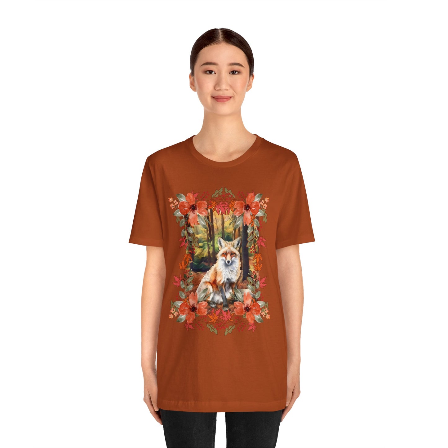 Autumn Fox Unisex Jersey Short Sleeve Tee