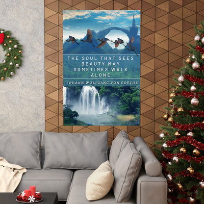 Flock of Hidden Places - Von Goethe Quote Matte Vertical Posters