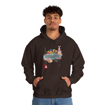 Peopling is awful. Art is productive. Unisex Heavy Blend™ Hooded Sweatshirt