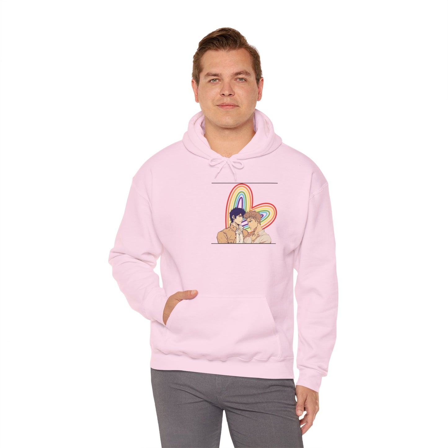 Anime Boy Love Pride Unisex Heavy Blend™ Hooded Sweatshirt