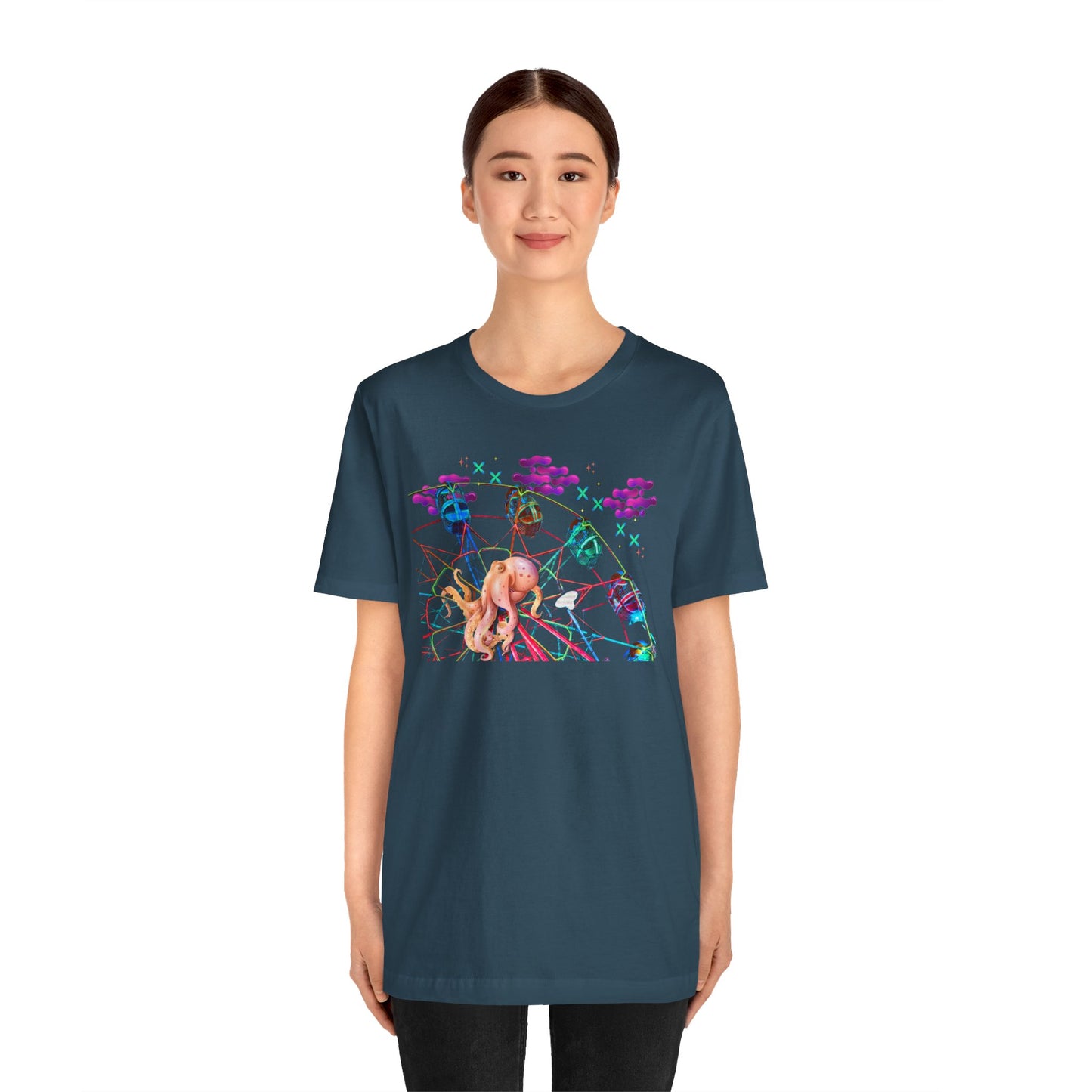 Octopi Ferris Wheel Unisex Jersey Short Sleeve Tee