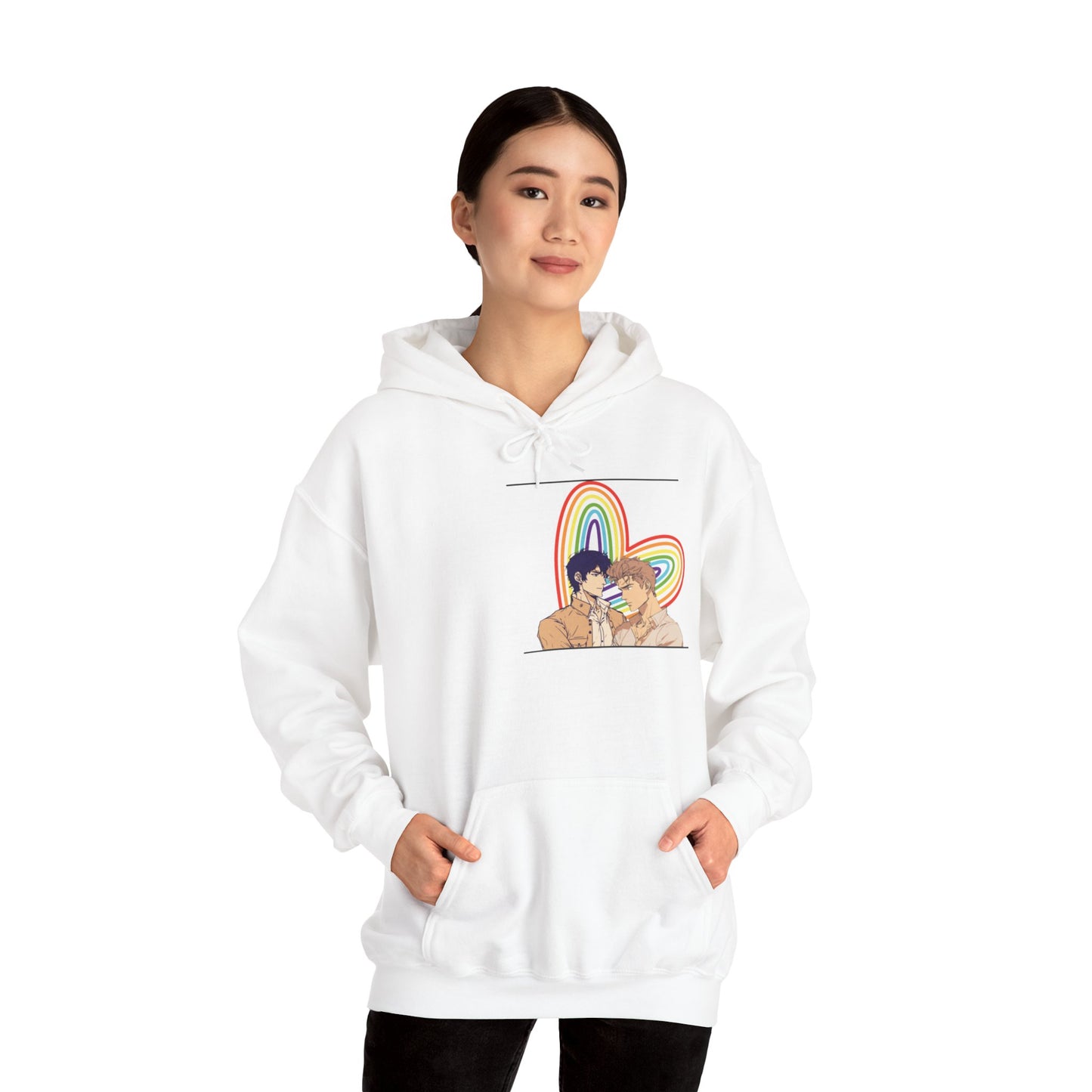 Anime Boy Love Pride Unisex Heavy Blend™ Hooded Sweatshirt