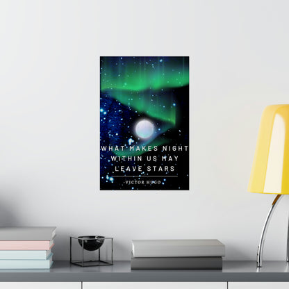 Aurora Borealis - Victor Hugo Quote Matte Vertical Posters