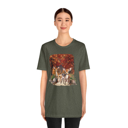 Autumn Fawns Unisex Jersey Short Sleeve Tee