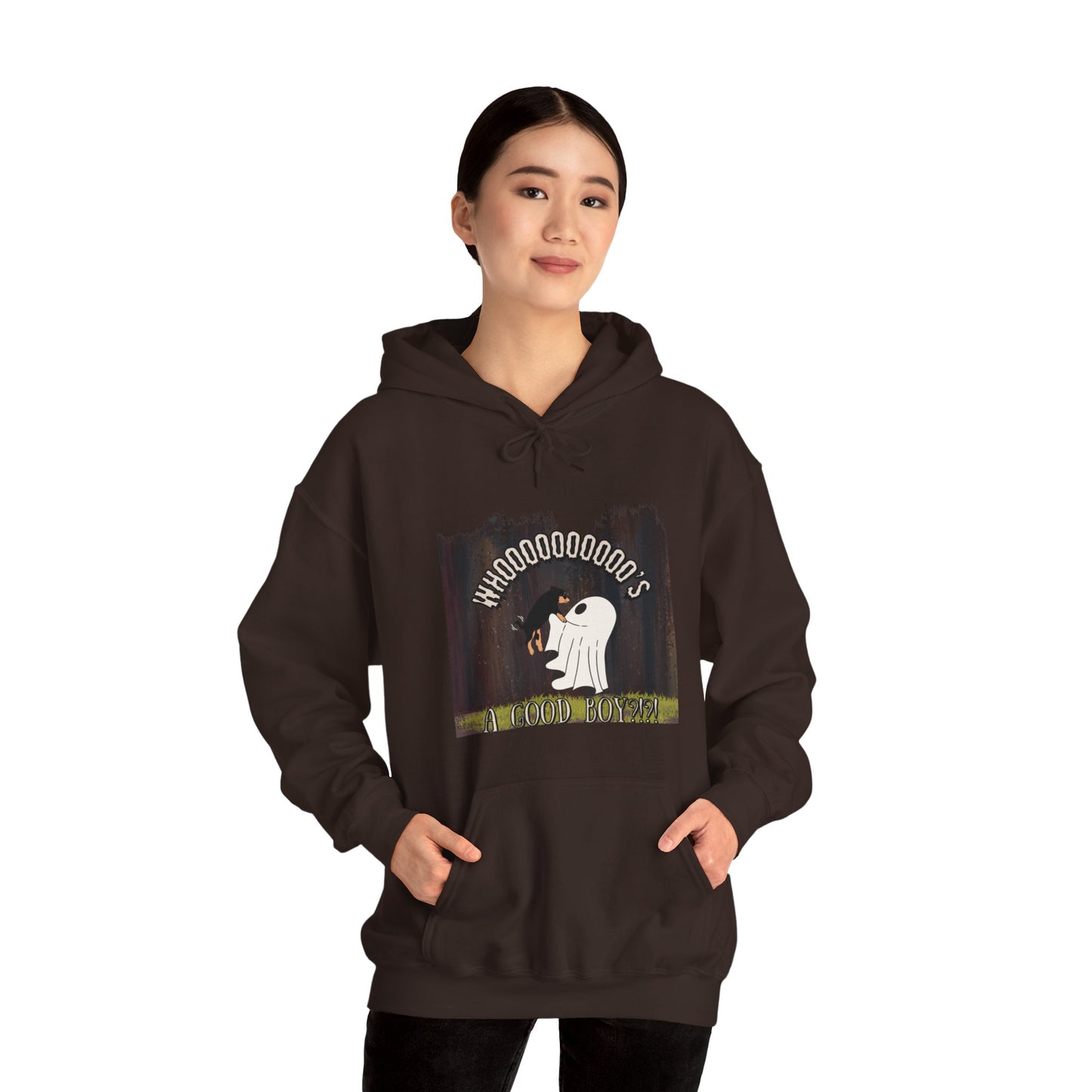 Whooooooo's a Good Boy? Unisex Heavy Blend™ Hooded Sweatshirt