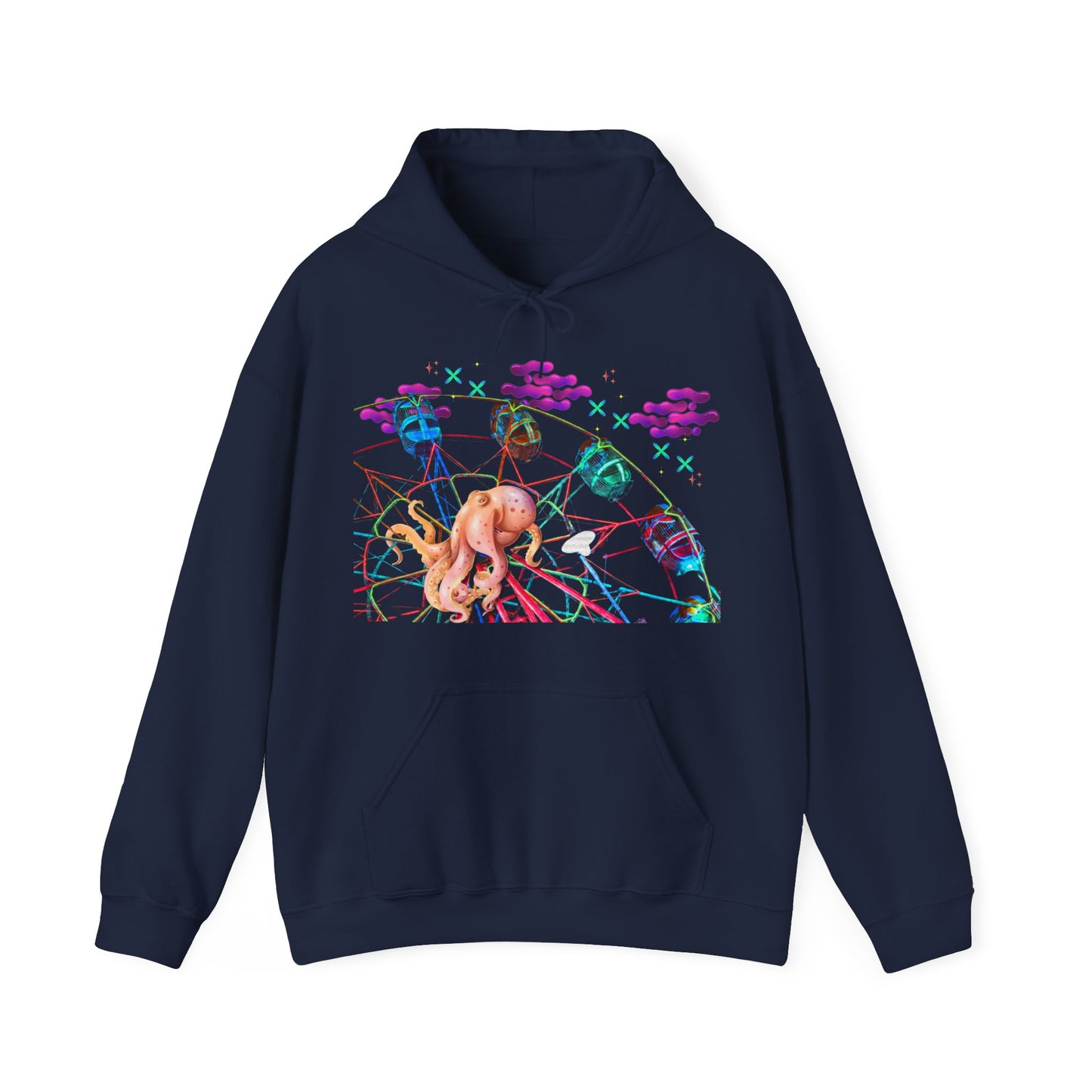 Octopi Ferris Wheel Unisex Heavy Blend™ Hooded Sweatshirt