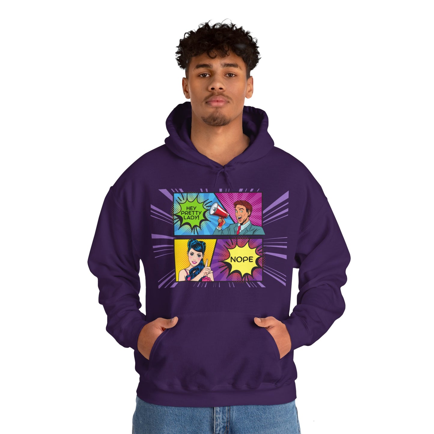 Nope 1 - Pop Art Unisex Heavy Blend™ Hooded Sweatshirt