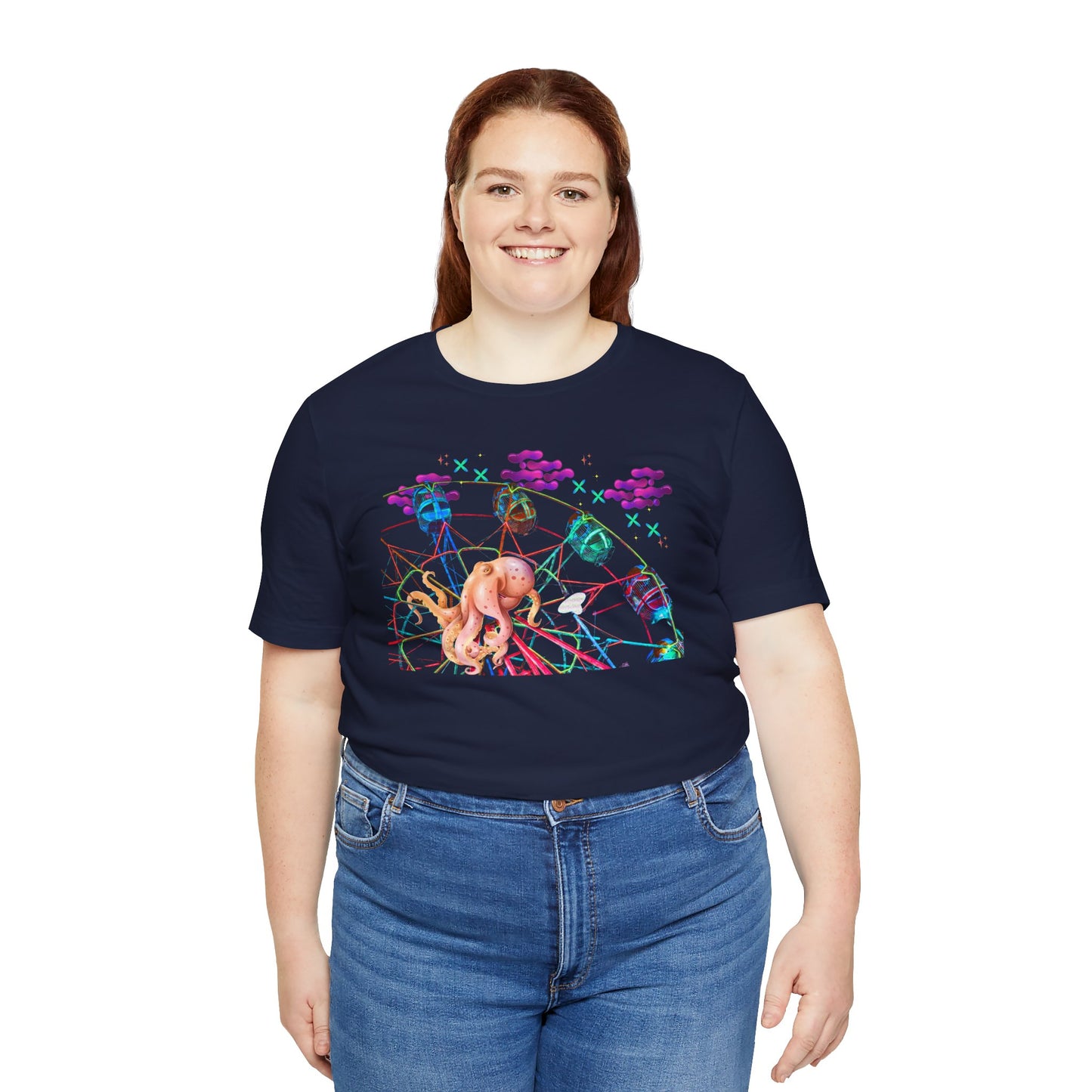 Octopi Ferris Wheel Unisex Jersey Short Sleeve Tee