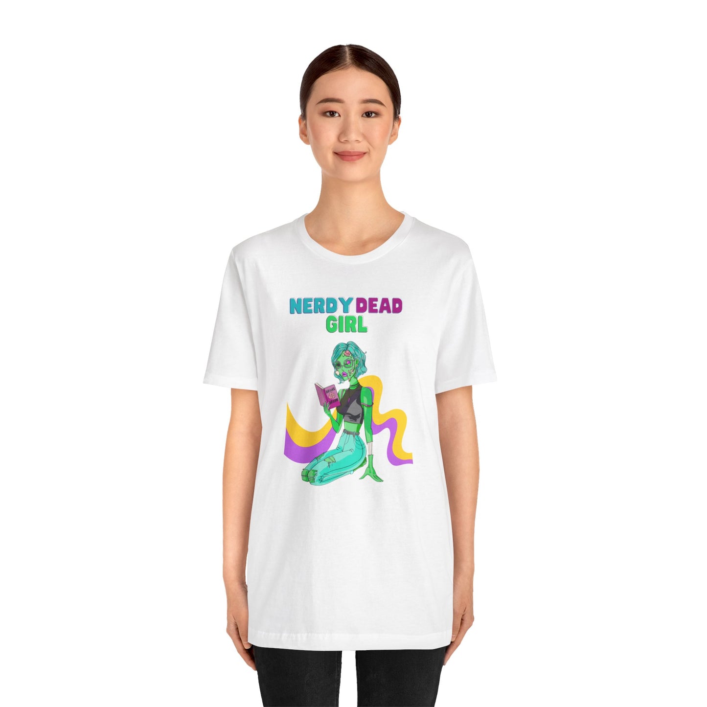 Nerdy Dead Girl Unisex Jersey Short Sleeve Tee