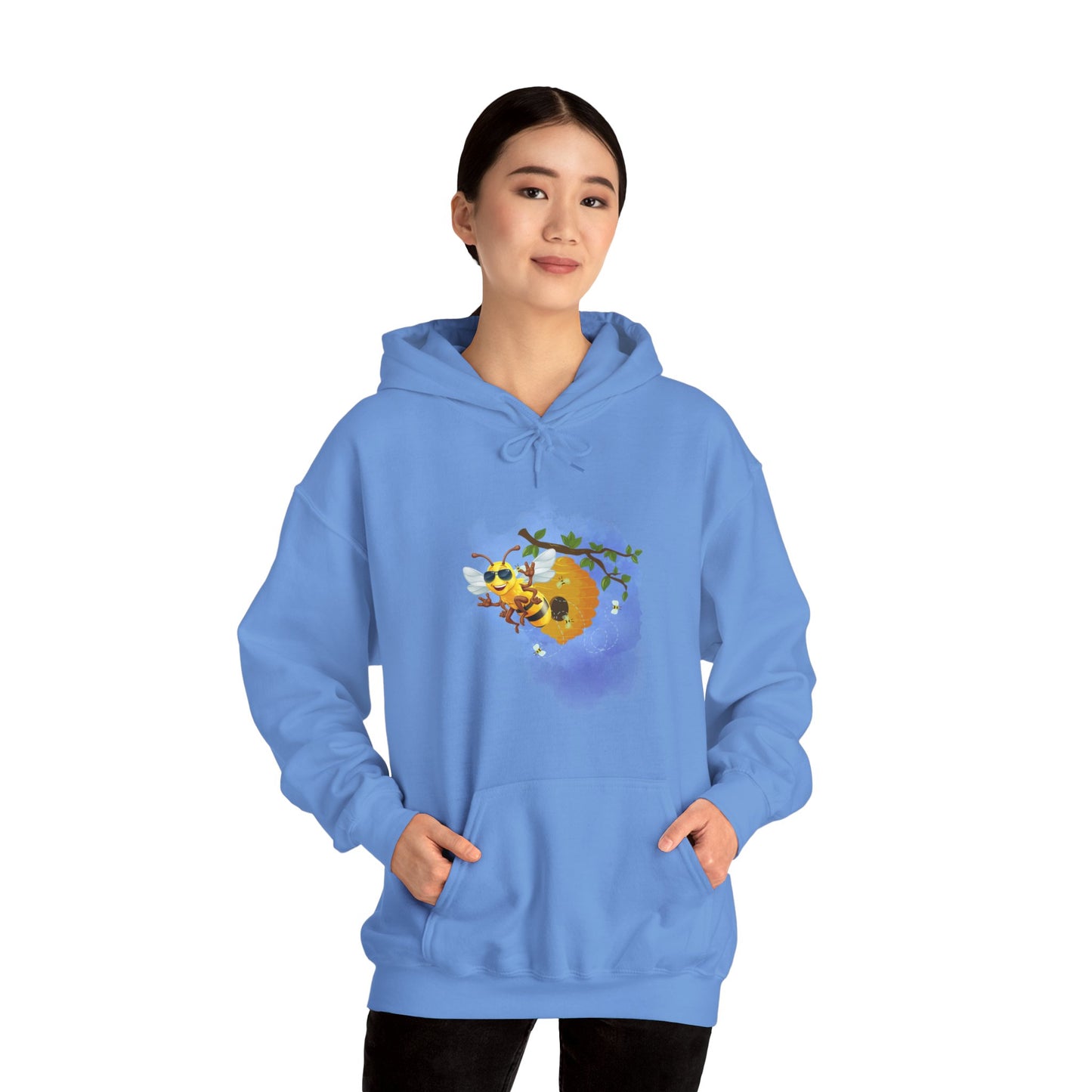 Super Cool Bee, Bro Unisex Heavy Blend™ Hooded Sweatshirt