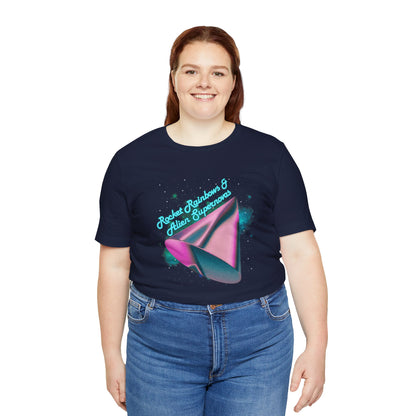 Rocket Rainbows & Alien Supernovas Unisex Jersey Short Sleeve Tee