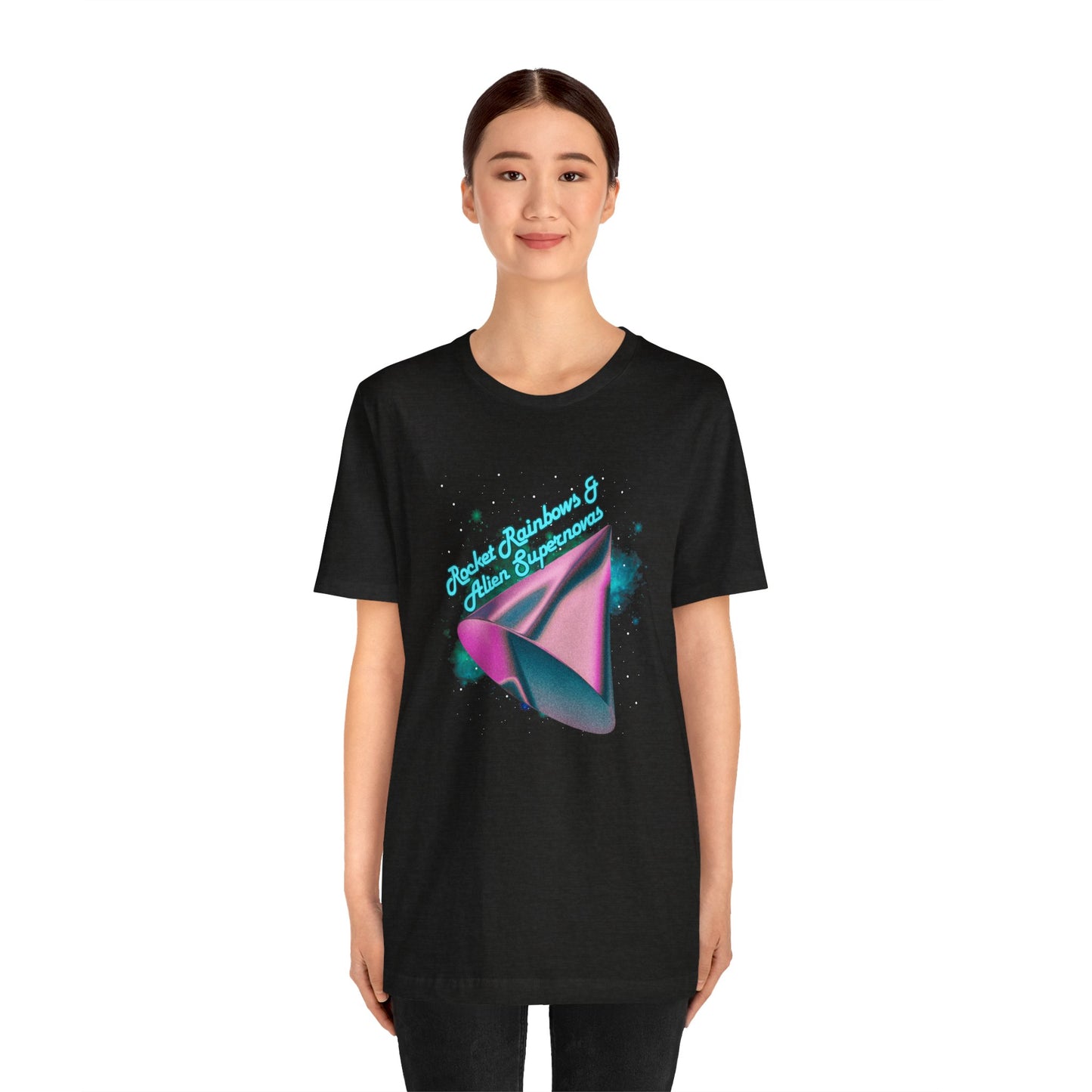 Rocket Rainbows & Alien Supernovas Unisex Jersey Short Sleeve Tee