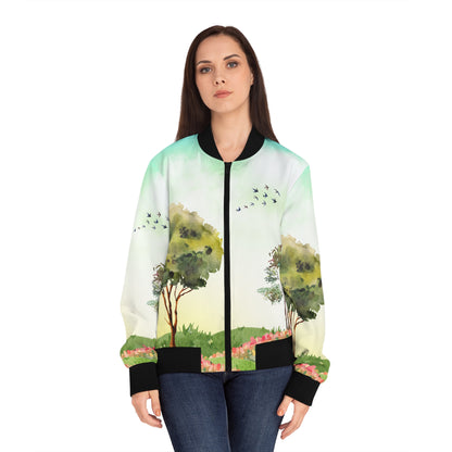 Spring Day Women's Bomber Jacket (AOP)