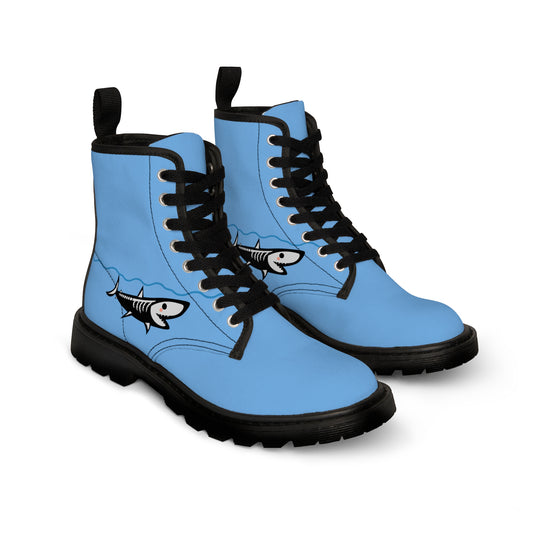 Skele-Shark Boots Women's Canvas Boots