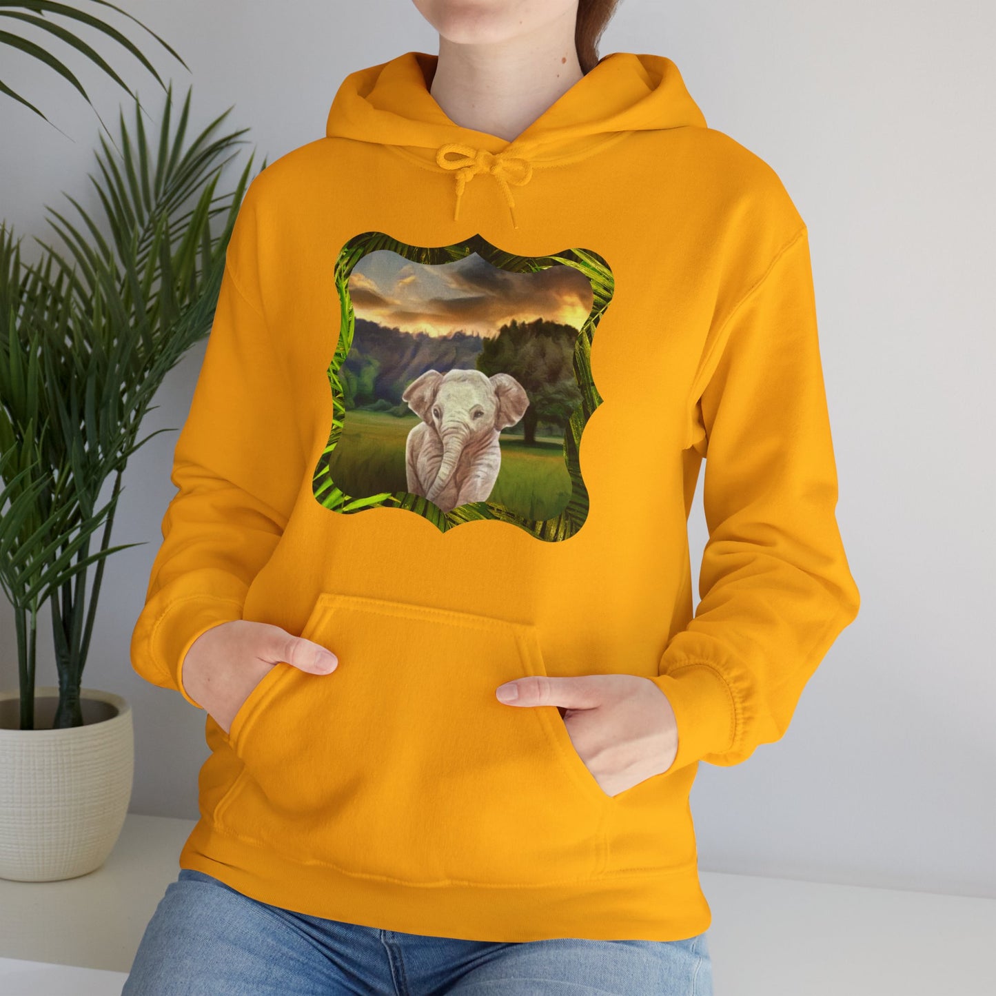 Why are baby elephants so cute, though? Unisex Heavy Blend™ Hooded Sweatshirt