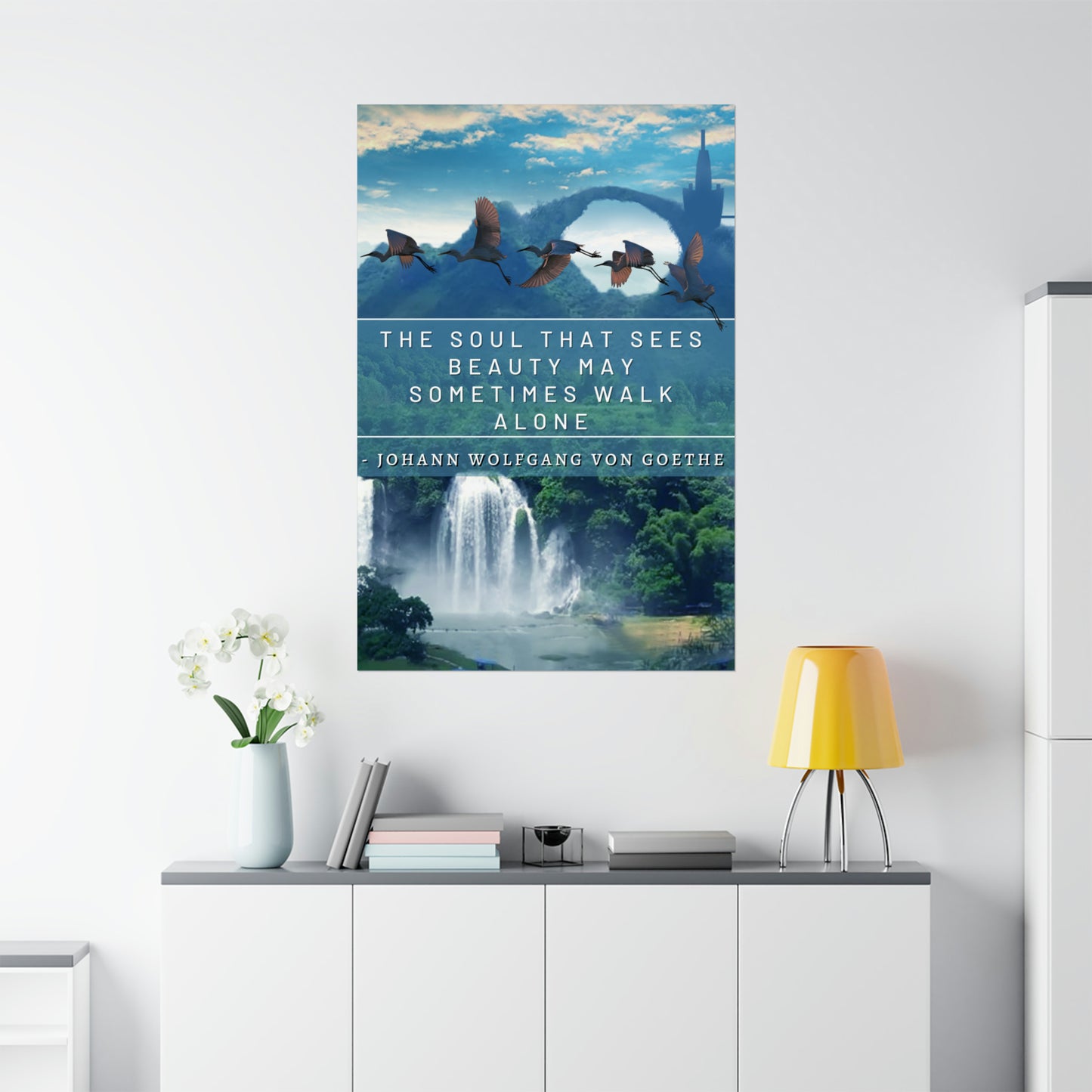 Flock of Hidden Places - Von Goethe Quote Matte Vertical Posters