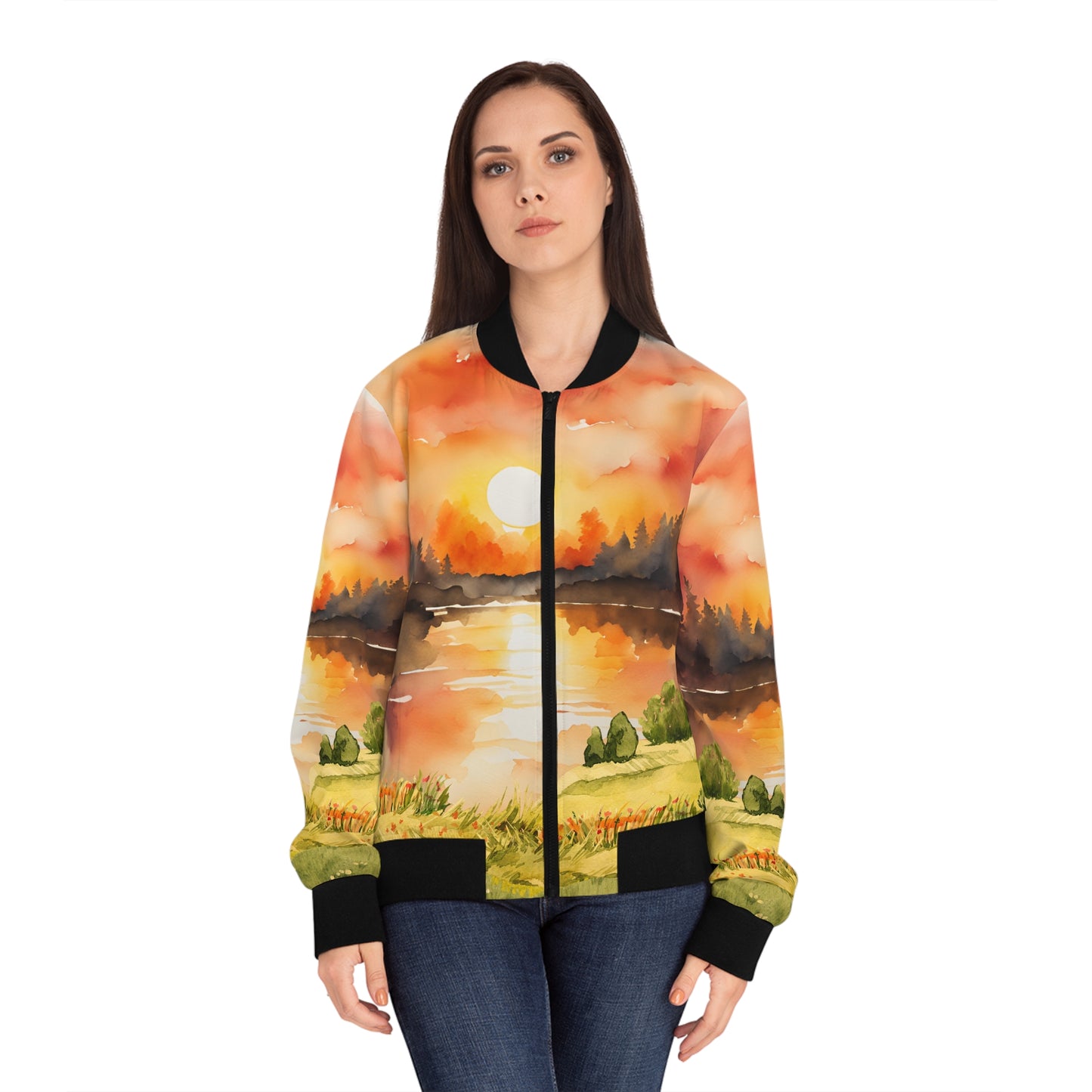 Autumn Lake Women's Bomber Jacket