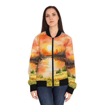 Autumn Lake Women's Bomber Jacket