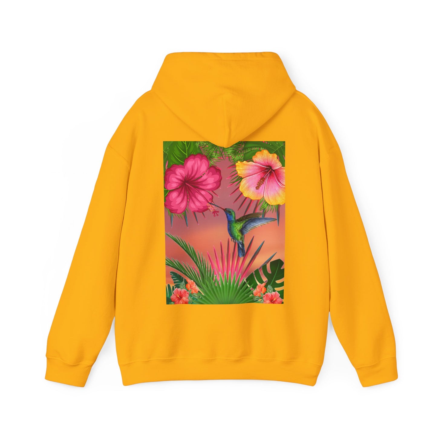 Hummingbird & Hibiscus Unisex Heavy Blend™ Hooded Sweatshirt