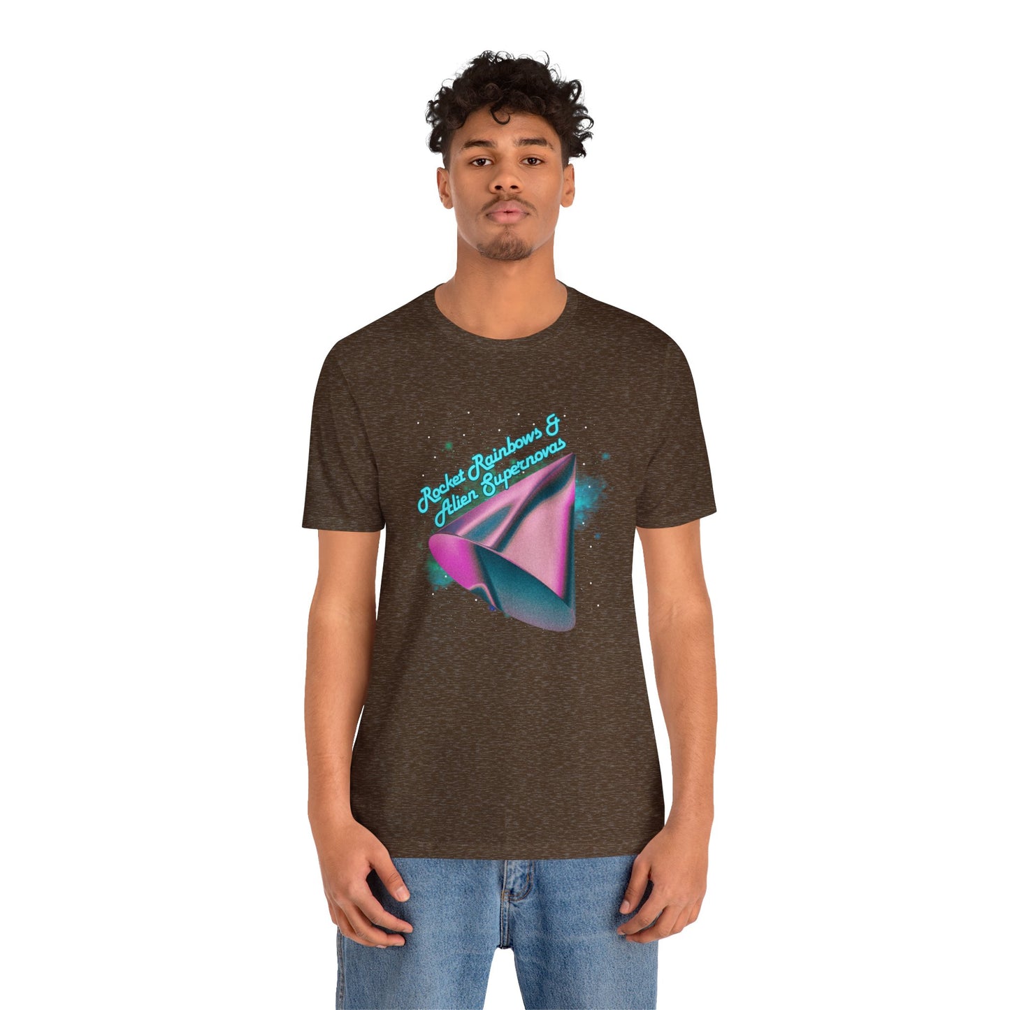 Rocket Rainbows & Alien Supernovas Unisex Jersey Short Sleeve Tee