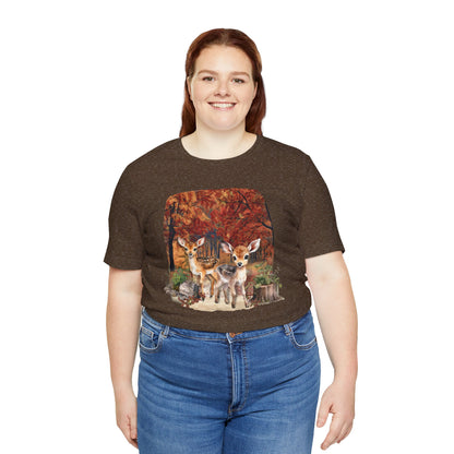 Autumn Fawns Unisex Jersey Short Sleeve Tee