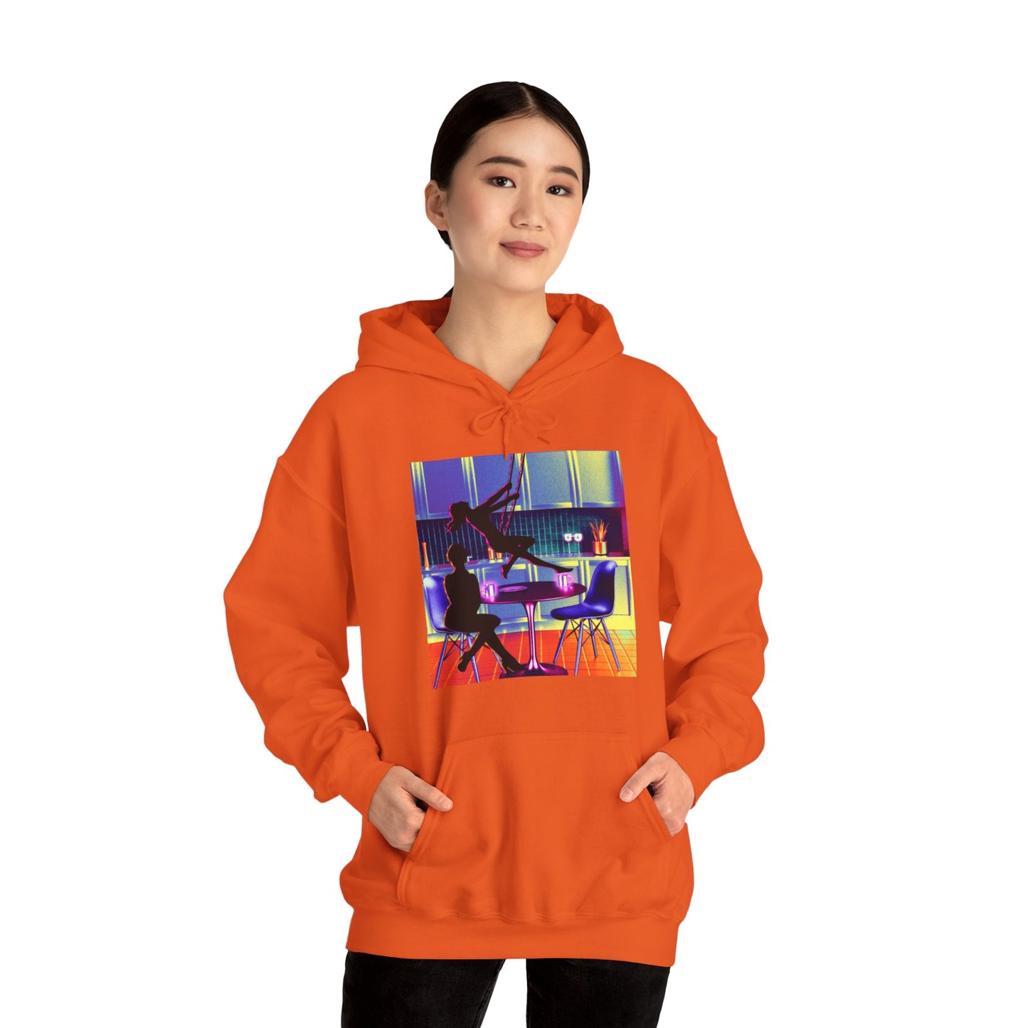 Sythwave A Coffee & A Swing Unisex Heavy Blend™ Hooded Sweatshirt