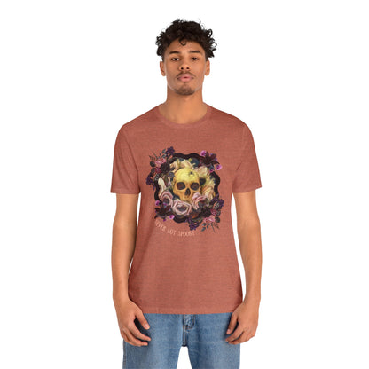 Never Not Spooky - Flower Skull Unisex Jersey Short Sleeve Tee