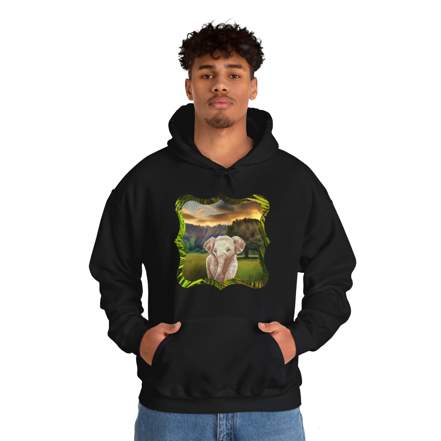 Why are baby elephants so cute, though? Unisex Heavy Blend™ Hooded Sweatshirt