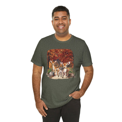 Autumn Fawns Unisex Jersey Short Sleeve Tee