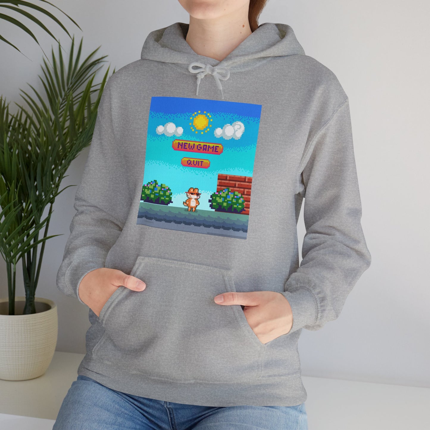 New Game? Quit? Unisex Heavy Blend™ Hooded Sweatshirt