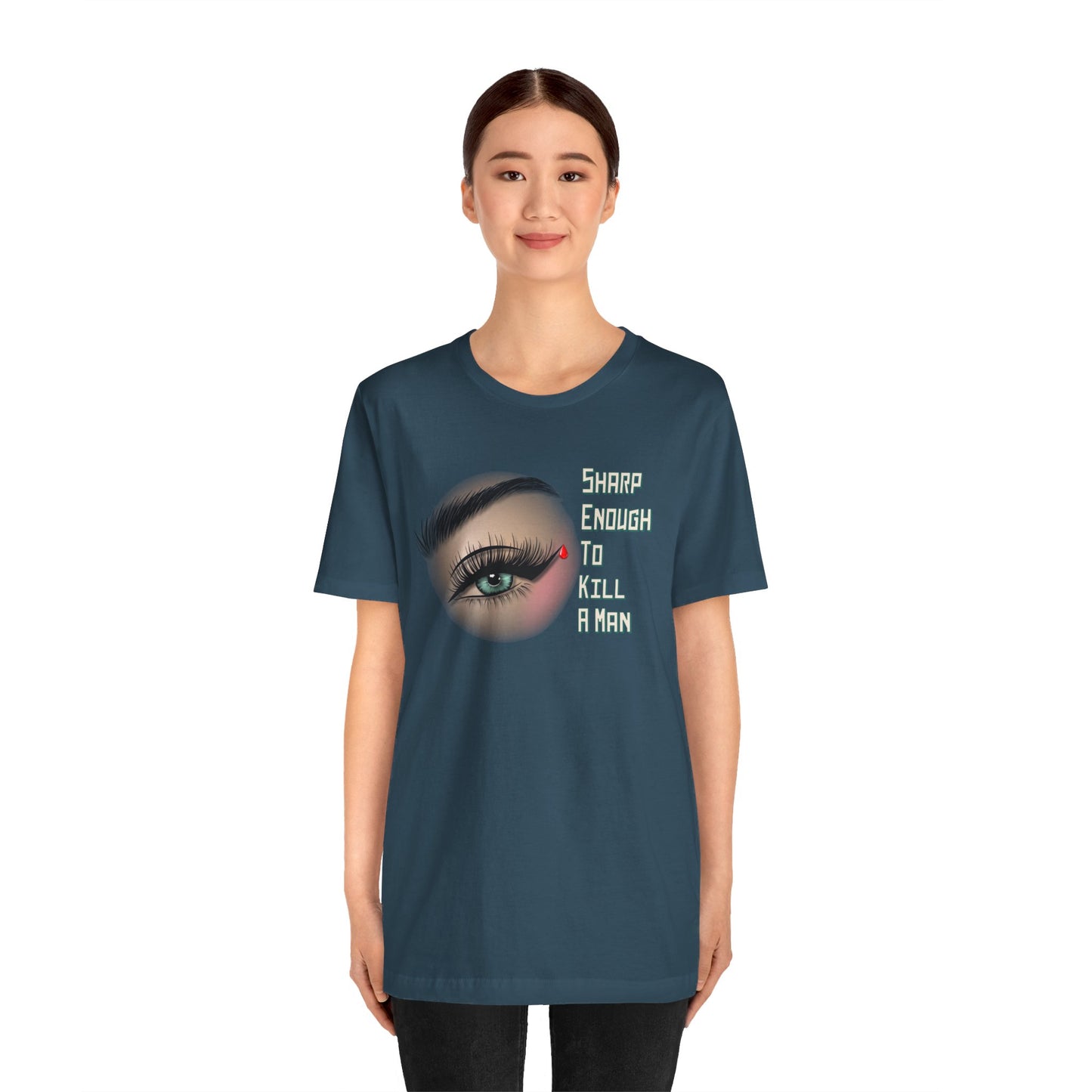 Sharp Enough (green eye) Unisex Jersey Short Sleeve Tee