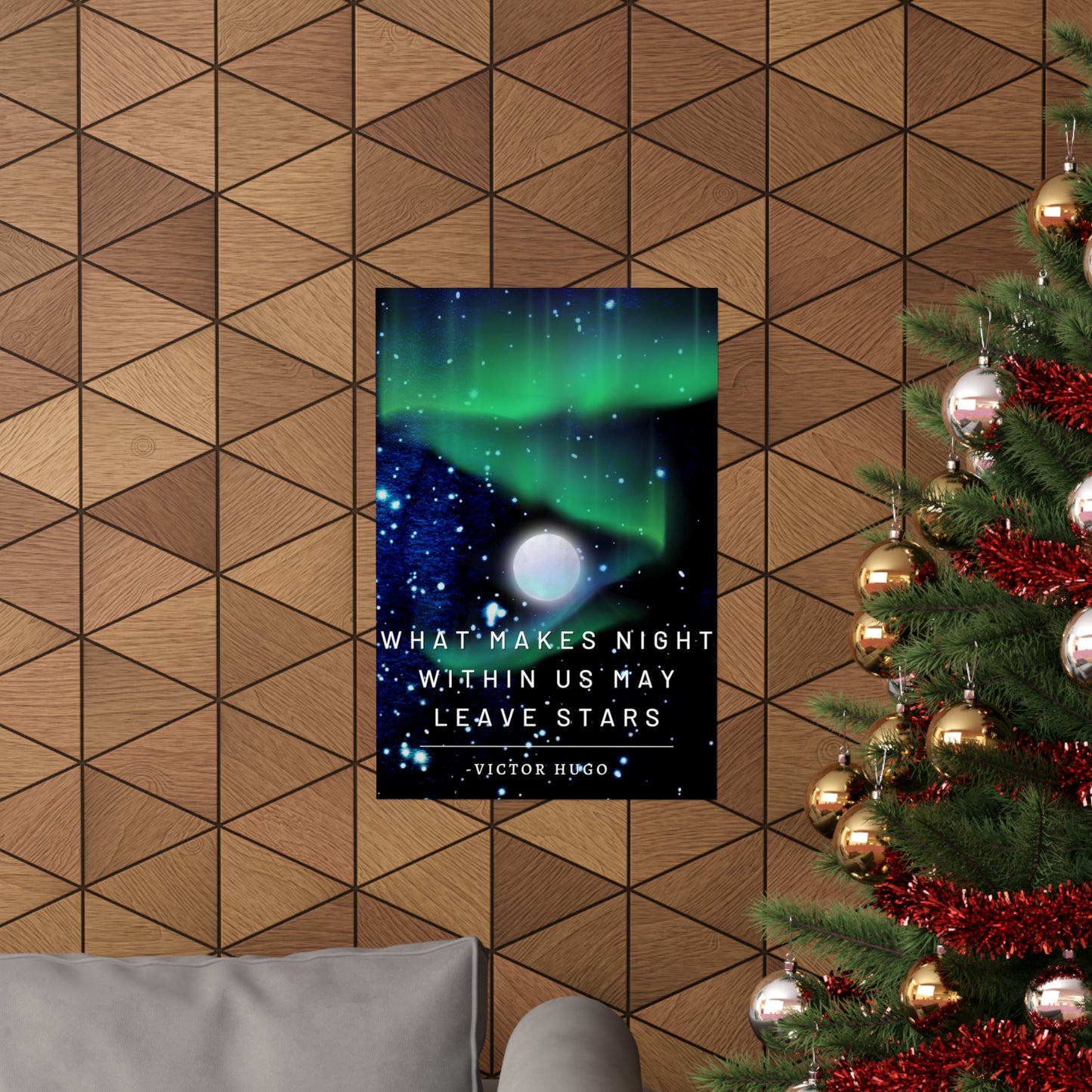 Aurora Borealis - Victor Hugo Quote Matte Vertical Posters