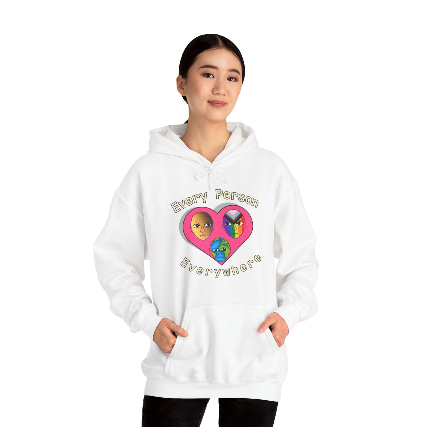 Every Person, Everywhere! Unisex Heavy Blend™ Hooded Sweatshirt