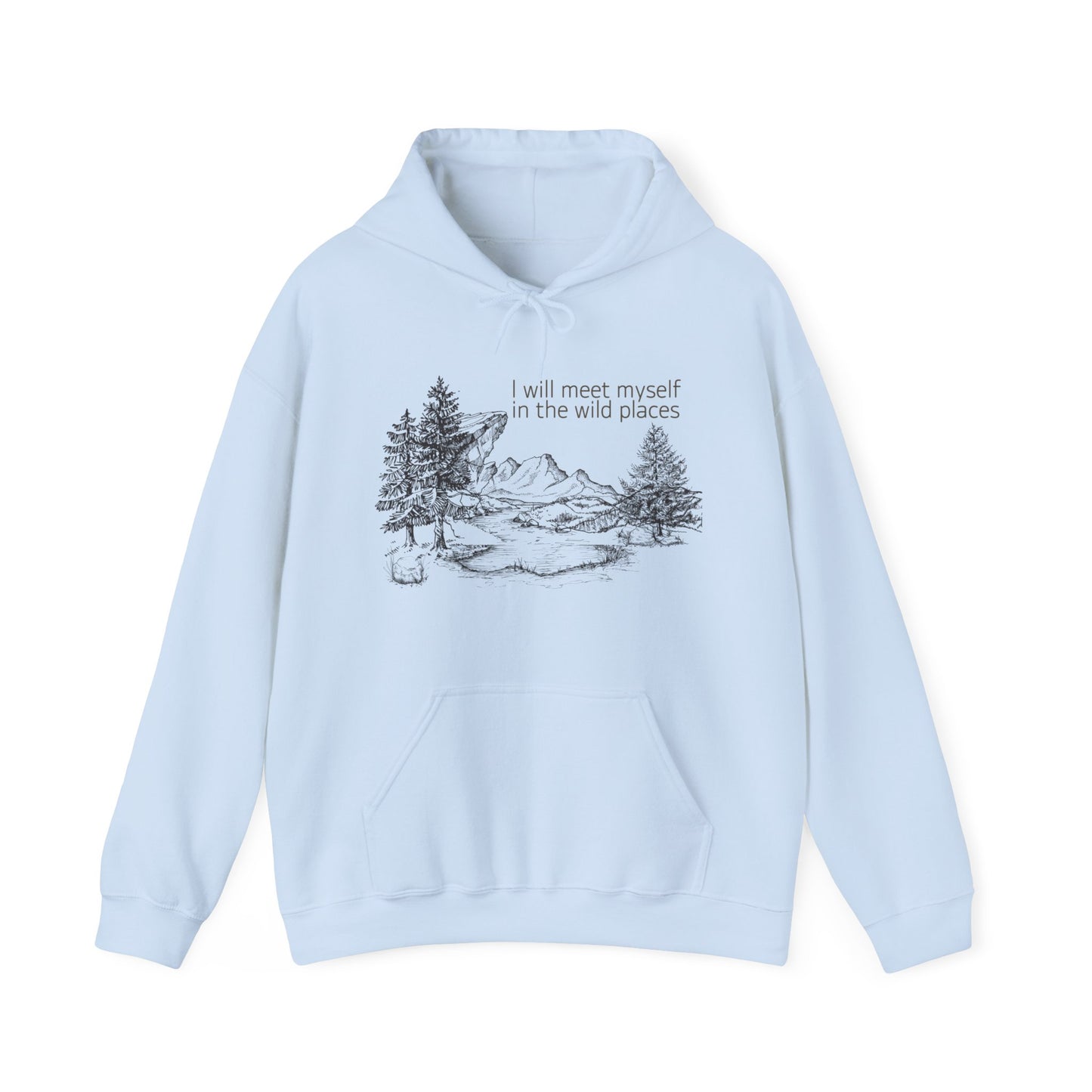 I Will Meet Myself In The Wild Places - Minimalist Unisex Heavy Blend™ Hooded Sweatshirt