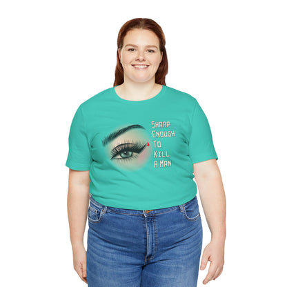 Sharp Enough (green eye) Unisex Jersey Short Sleeve Tee