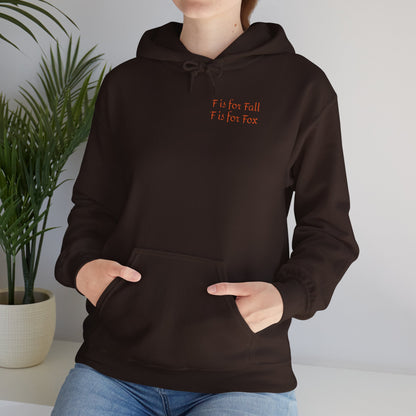 F is for Fall, F is for Fox  Unisex Heavy Blend™ Hooded Sweatshirt