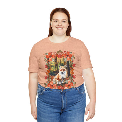 Autumn Fox Unisex Jersey Short Sleeve Tee