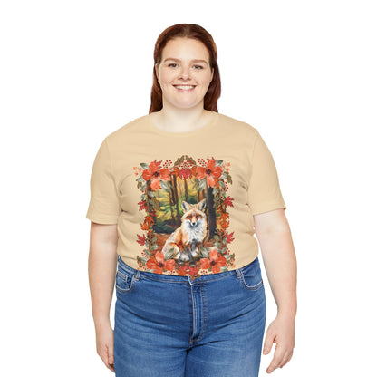 Autumn Fox Unisex Jersey Short Sleeve Tee