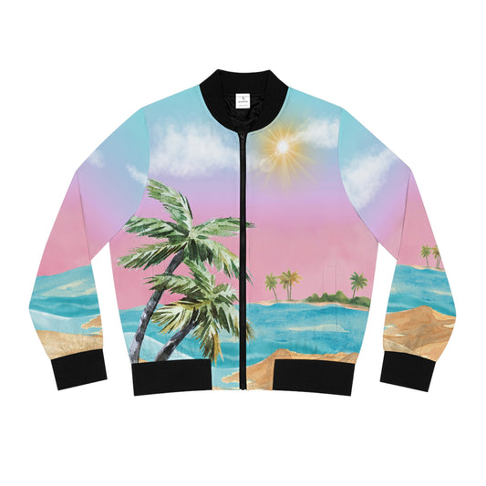 Beach Women's Bomber Jacket (AOP)